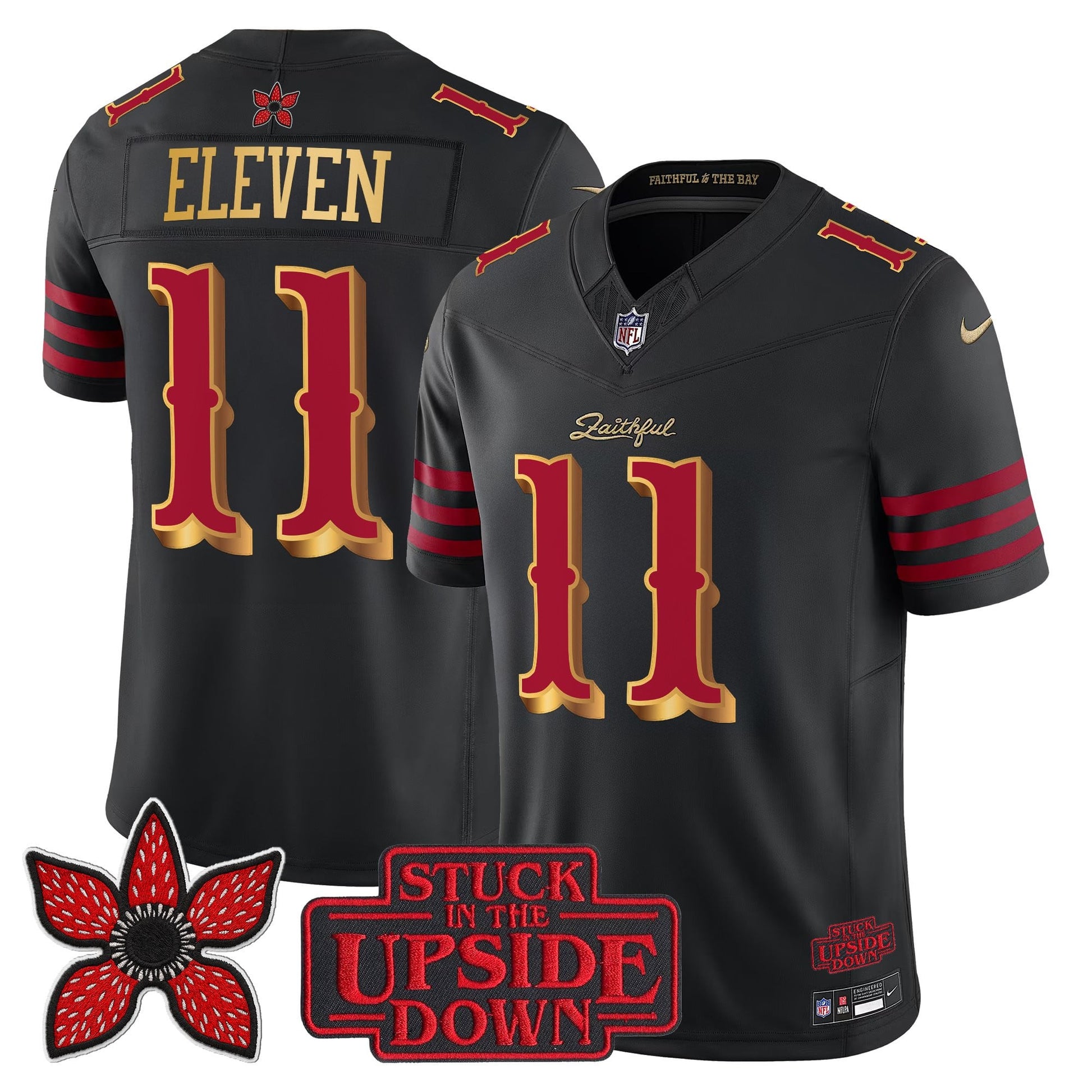 Men's San Francisco 49ers 'Rivalries x Stranger Things' Vapor Limited Jersey - All Stitched