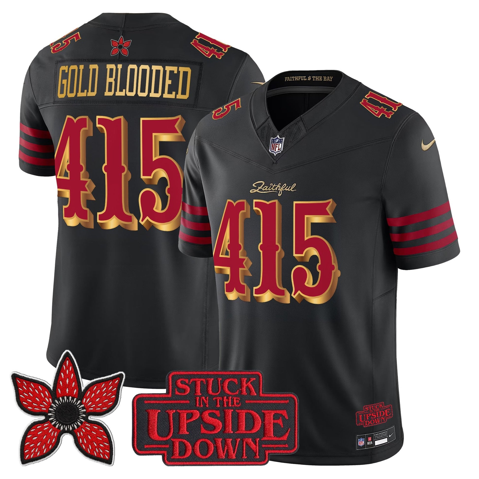 Men's San Francisco 49ers 'Rivalries x Stranger Things' Vapor Limited Jersey - All Stitched