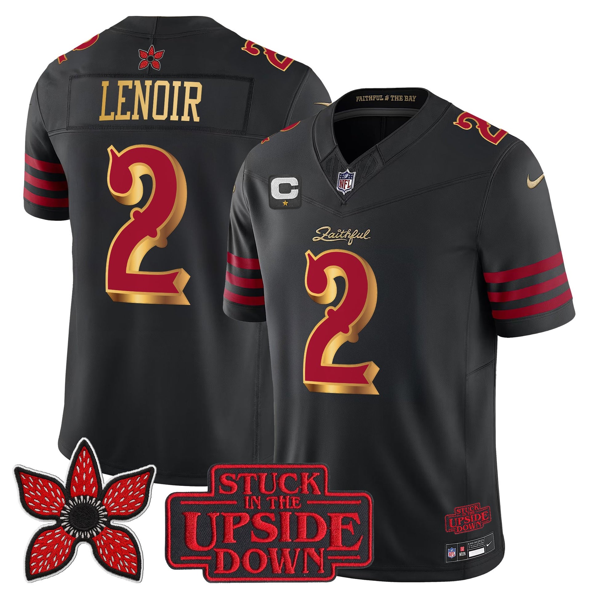 Men's San Francisco 49ers 'Rivalries x Stranger Things' Vapor Limited Jersey - All Stitched