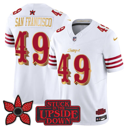 Men's San Francisco 49ers 'Rivalries x Stranger Things' Vapor Limited Jersey - All Stitched