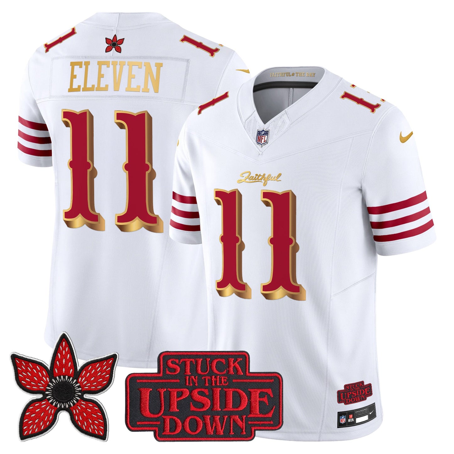 Men's San Francisco 49ers 'Rivalries x Stranger Things' Vapor Limited Jersey - All Stitched