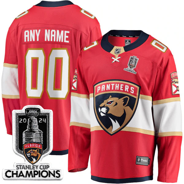 Custom Florida Panthers 2024 Stanley Cup Champions Jersey - All Stitched