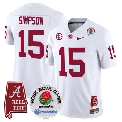 BAMA Rose Bowl Vapor Limited Jersey - All Stitched