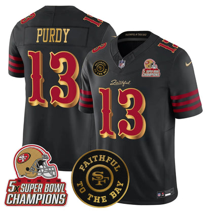 SF 2025 “Rivalries” 5x Champions & Faithful To The Bay Patch Vapor Limited Jersey - All Stitched