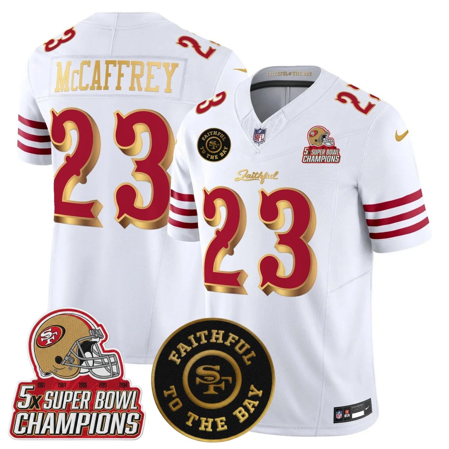 SF 2025 “Rivalries” 5x Champions & Faithful To The Bay Patch Vapor Limited Jersey - All Stitched