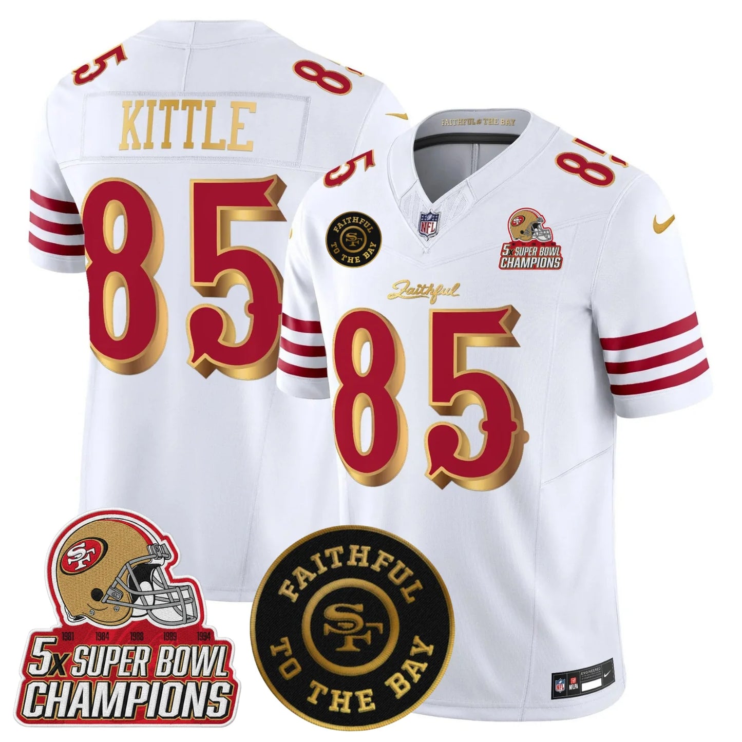 SF 2025 “Rivalries” 5x Champions & Faithful To The Bay Patch Vapor Limited Jersey - All Stitched