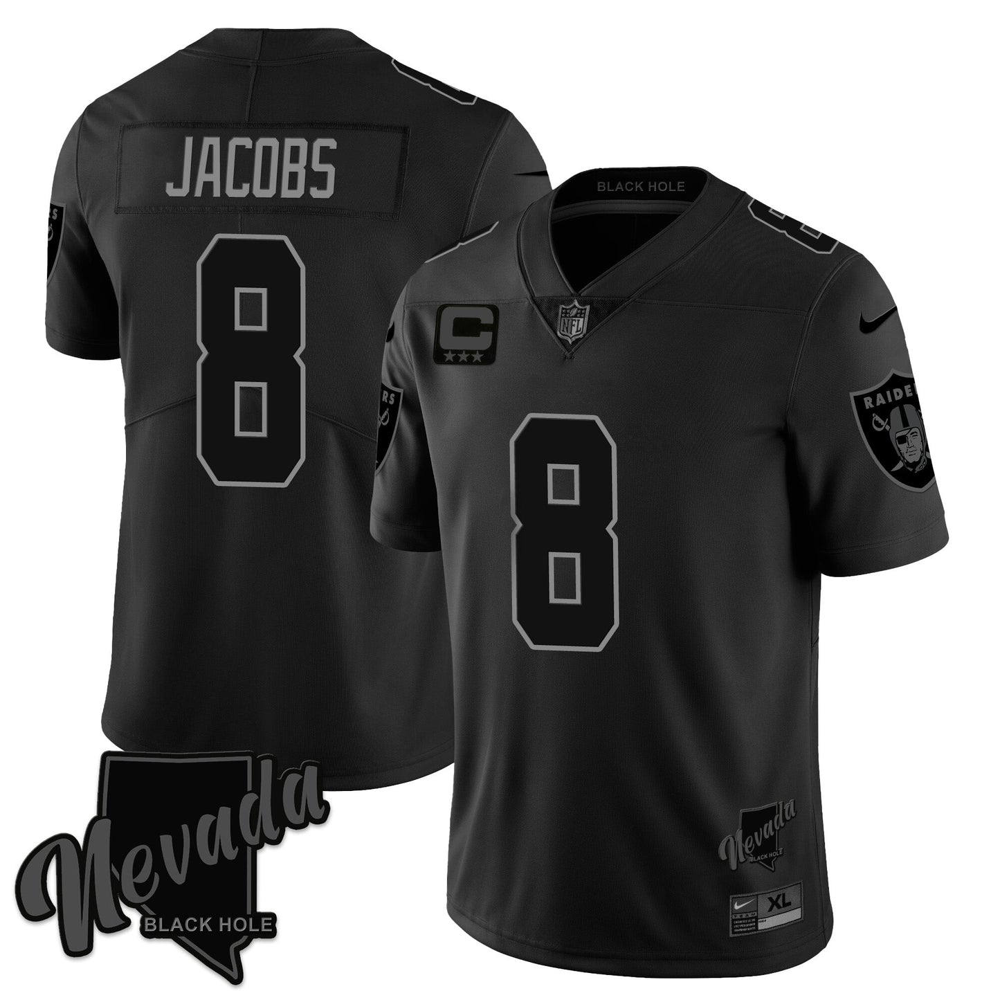 Raiders 2024 Vapor Limited Jersey TLA - Black Limited - All Stitched