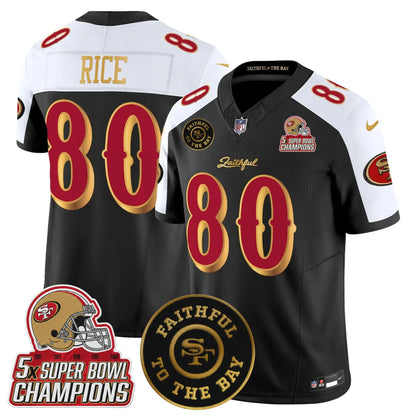 SF 2025 “Rivalries” 5x Champions & Faithful To The Bay Patch Vapor Limited Jersey - All Stitched