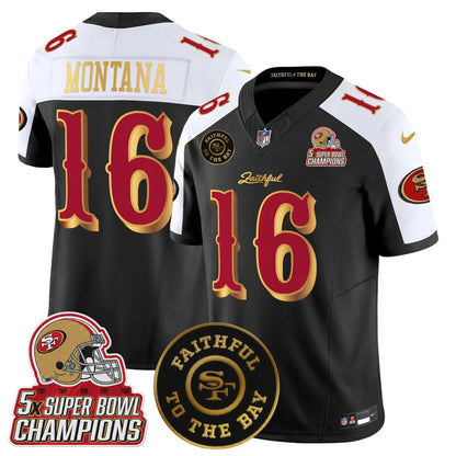 SF 2025 “Rivalries” 5x Champions & Faithful To The Bay Patch Vapor Limited Jersey - All Stitched