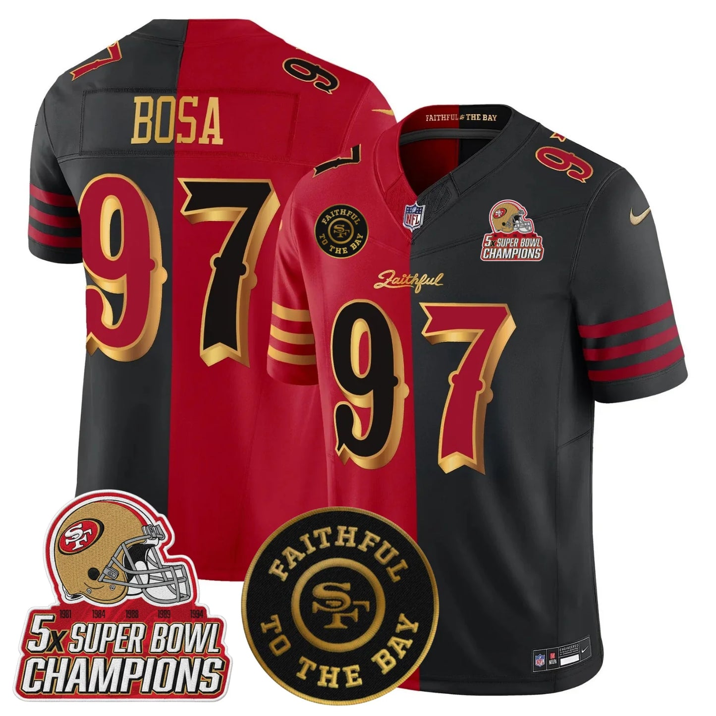 SF 2025 “Rivalries” 5x Champions & Faithful To The Bay Patch Vapor Limited Jersey - All Stitched