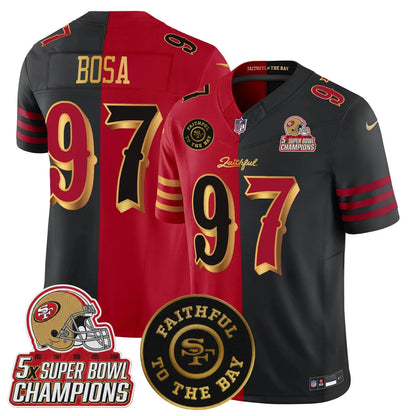 SF 2025 “Rivalries” 5x Champions & Faithful To The Bay Patch Vapor Limited Jersey - All Stitched