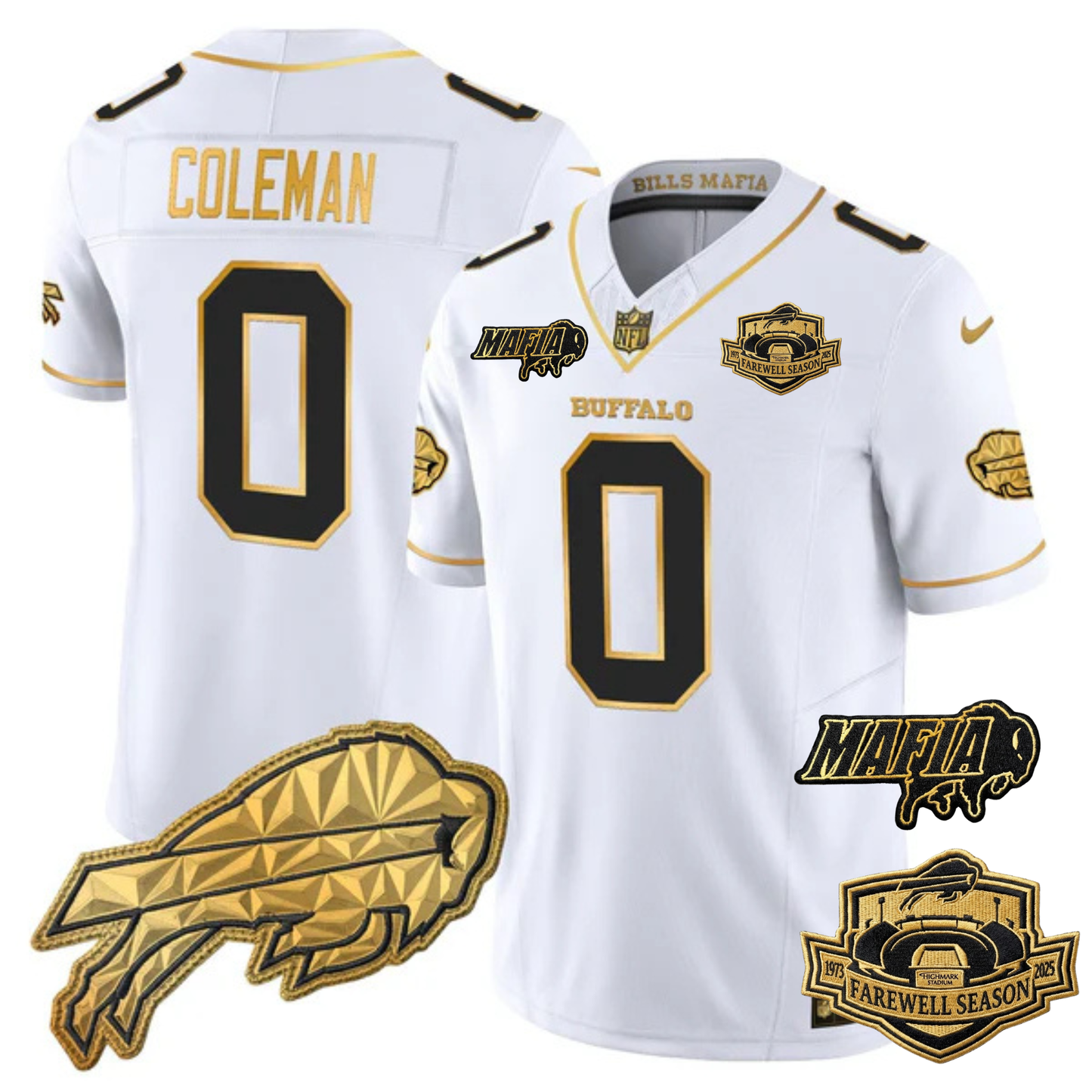 BUF Mafia 2025 "Rivalries" Gold Vapor Limited Jersey - All Stitched
