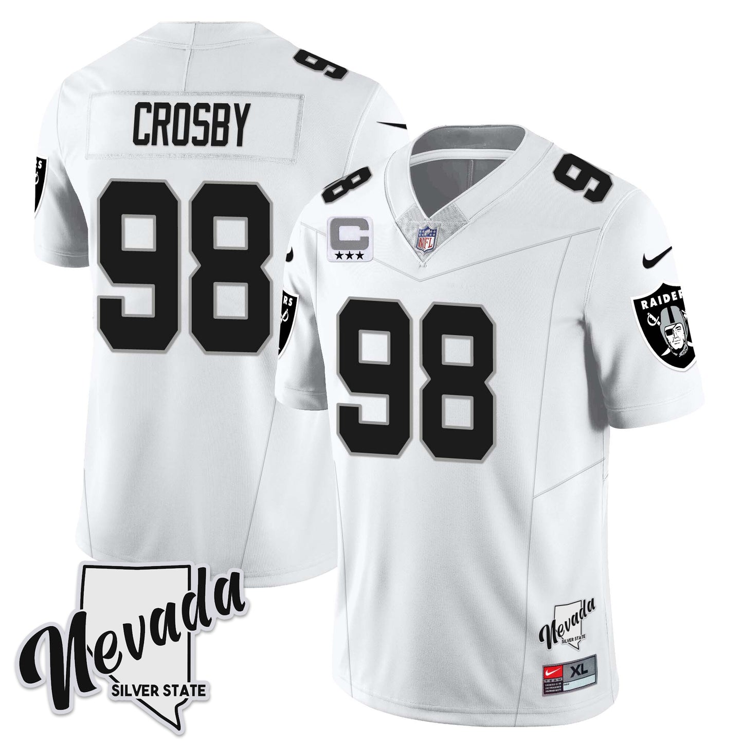 Raiders 2024 Vapor Limited Jersey TLA - Nevada Silver State - All Stitched
