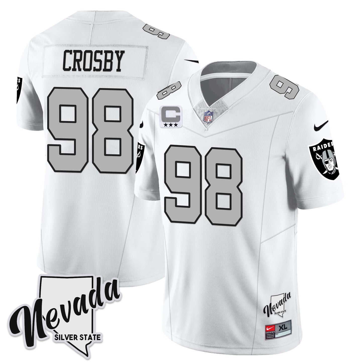 Raiders 2024 Vapor Limited Jersey TLA - Nevada Silver State - All Stitched