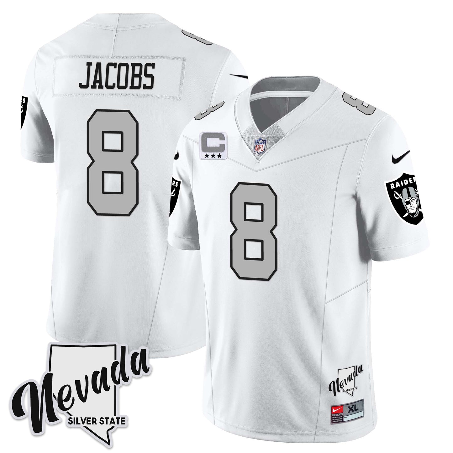 Raiders 2024 Vapor Limited Jersey TLA - Nevada Silver State - All Stitched