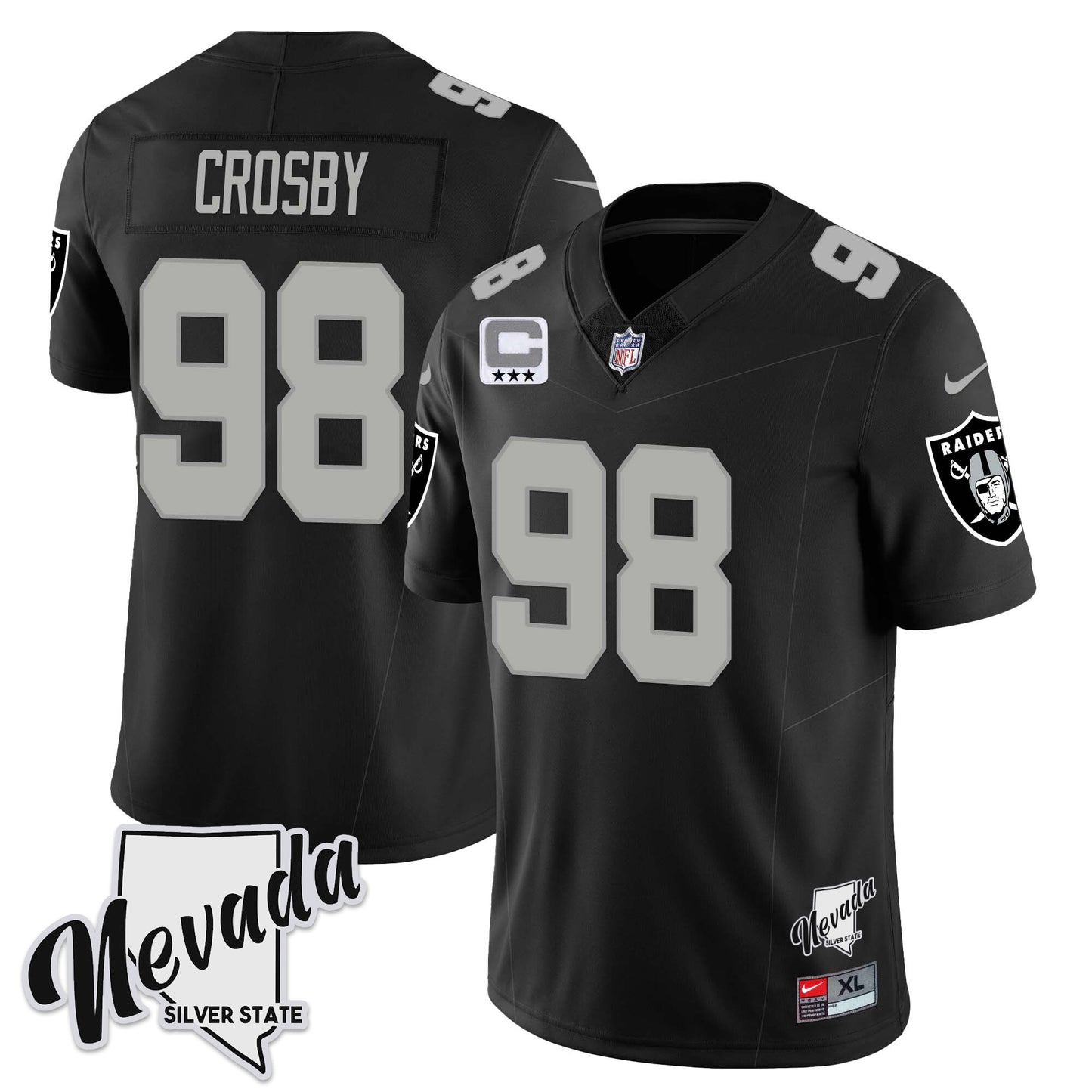Raiders 2024 Vapor Limited Jersey TLA - Nevada Silver State - All Stitched