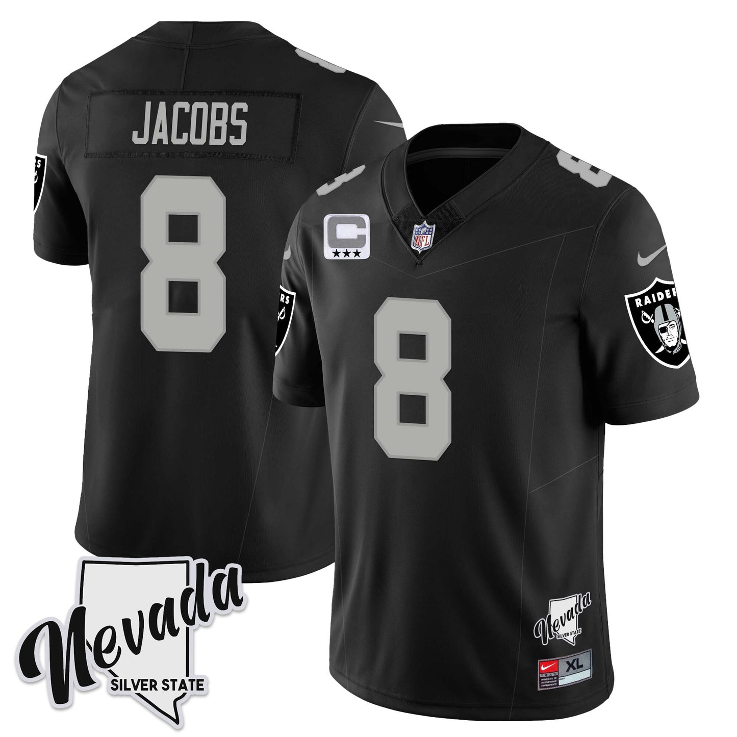 Raiders 2024 Vapor Limited Jersey TLA - Nevada Silver State - All Stitched