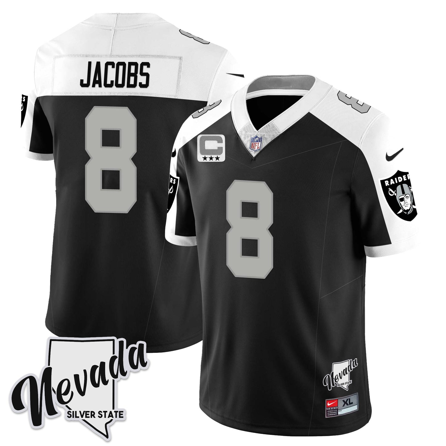 Raiders 2024 Vapor Limited Jersey TLA - Nevada Silver State - All Stitched