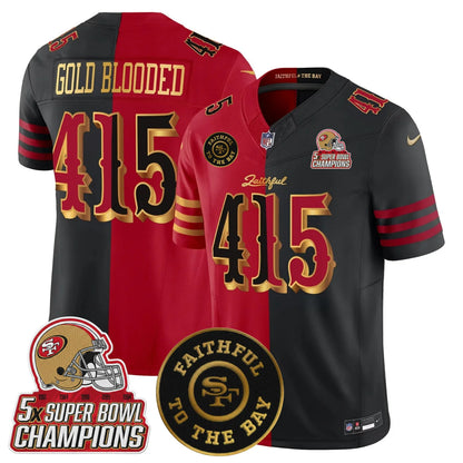 SF 2025 “Rivalries” 5x Champions & Faithful To The Bay Patch Vapor Limited Jersey - All Stitched
