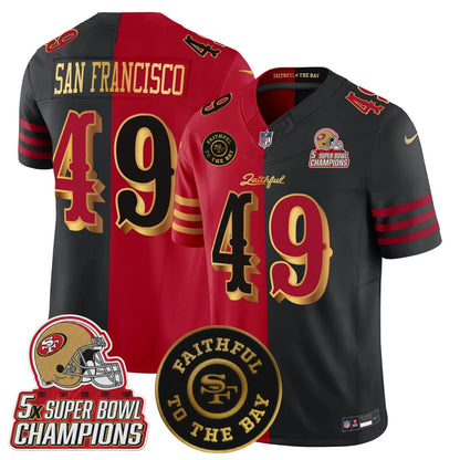 SF 2025 “Rivalries” 5x Champions & Faithful To The Bay Patch Vapor Limited Jersey - All Stitched