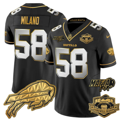 BUF Mafia 2025 "Rivalries" Gold Vapor Limited Jersey - All Stitched
