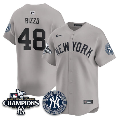 New York Yankees World Series AL Champions Jersey - All Stitched