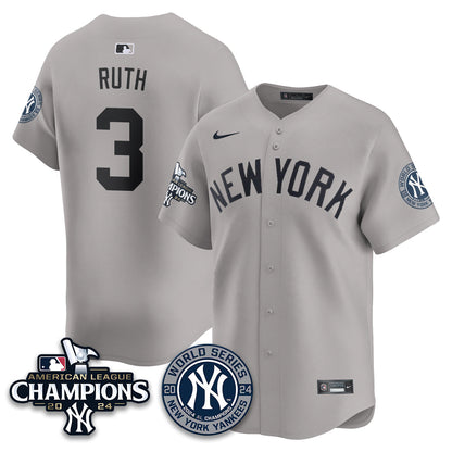 New York Yankees World Series AL Champions Jersey - All Stitched