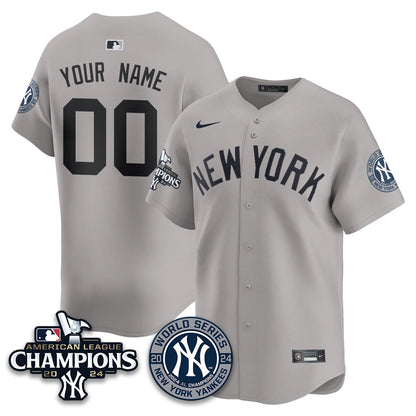 New York Yankees World Series AL Champions Custom Jersey - All Stitched