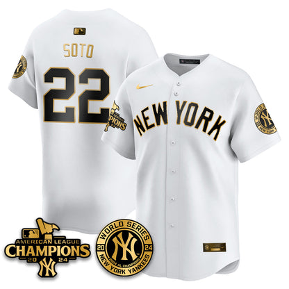 New York Yankees World Series AL Champions Jersey - All Stitched
