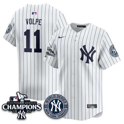 New York Yankees World Series AL Champions Jersey - All Stitched