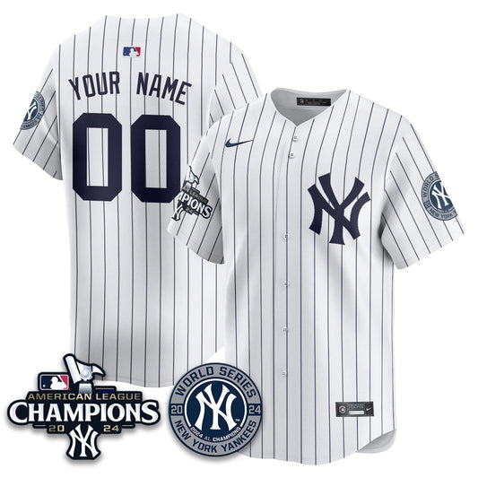 New York Yankees World Series AL Champions Custom Jersey - All Stitched