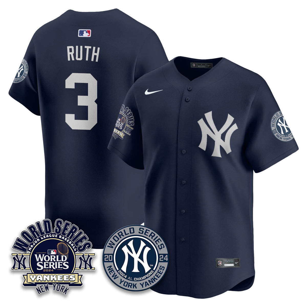 New York Yankees World Series 2024 Jersey - All Stitched