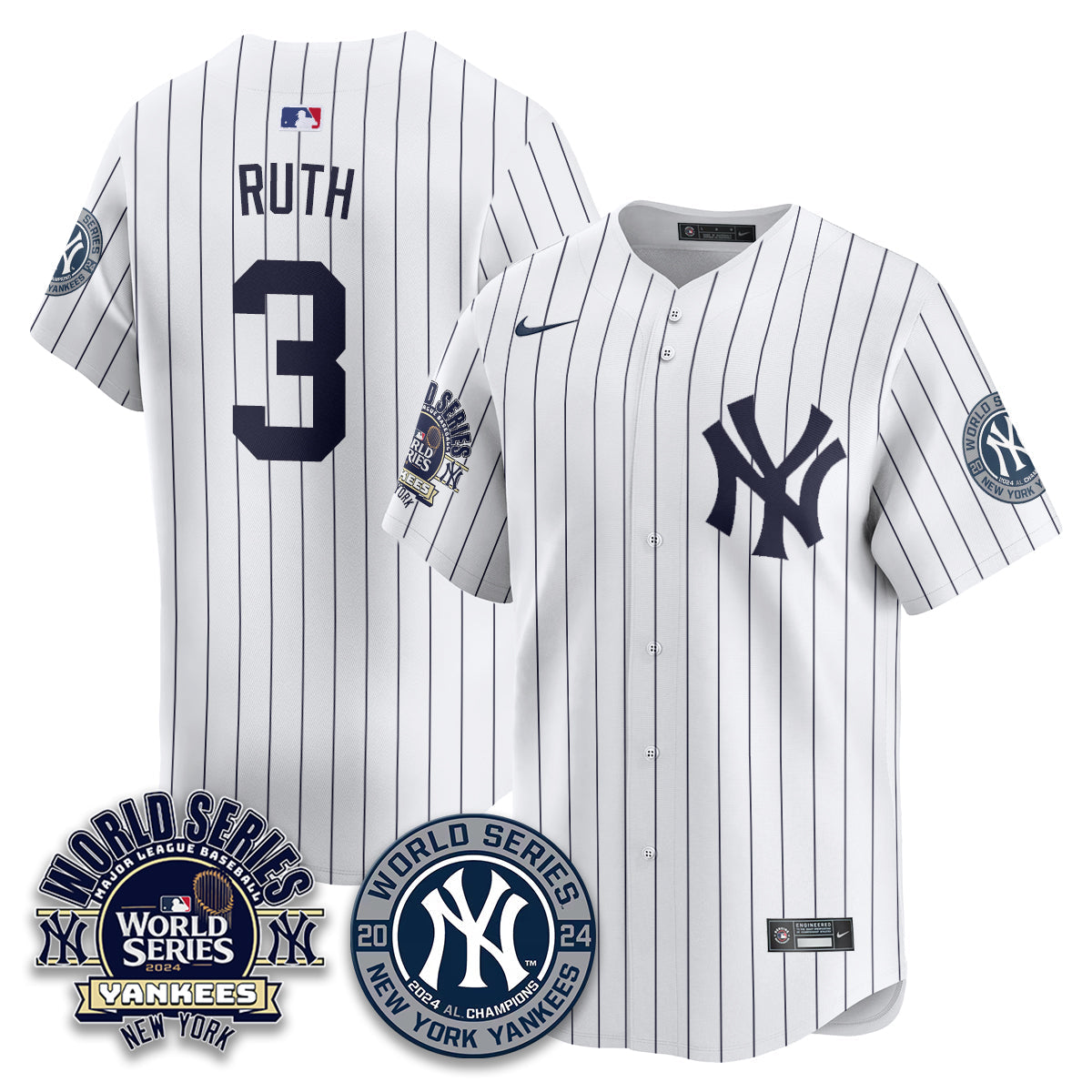 New York Yankees World Series 2024 Jersey - All Stitched