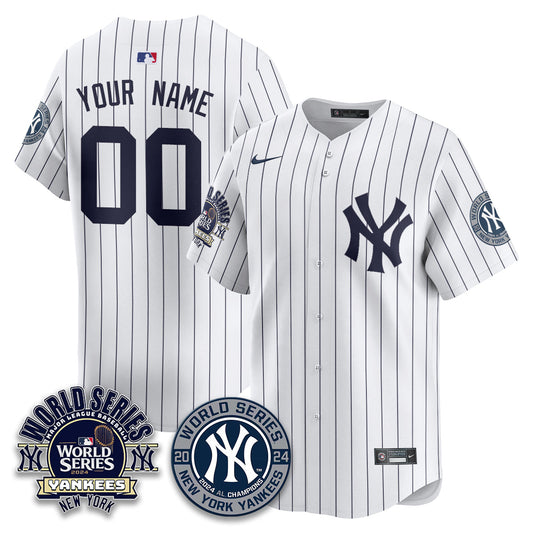 New York Yankees World Series Custom Jersey - All Stitched