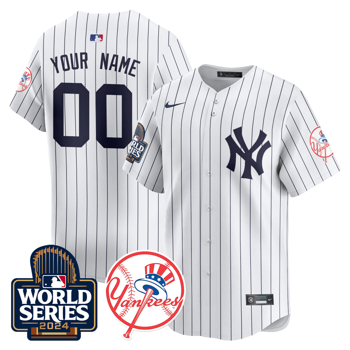 New York Yankees World Series 2024 Custom Jersey - All Stitched