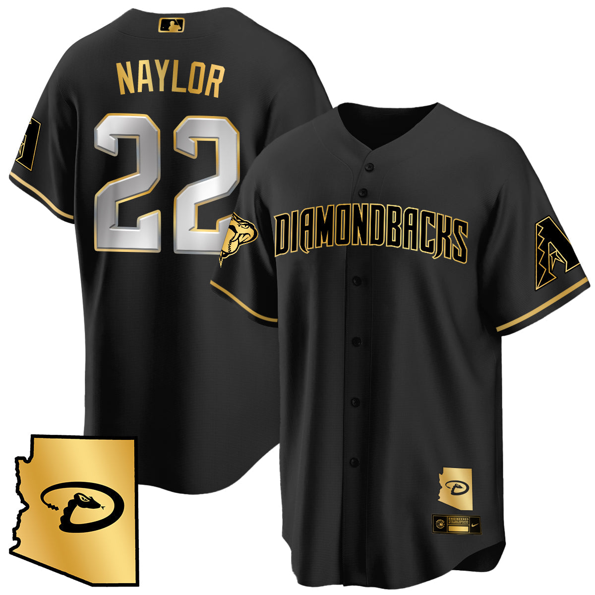 Arizona Diamondbacks Black Alternate Limited Jersey - All Stitched