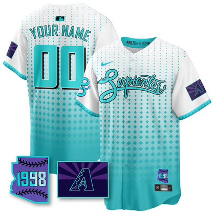 Arizona Diamondbacks Purple for Second “Serpientes” City Connect Custom Jersey - All Stitched