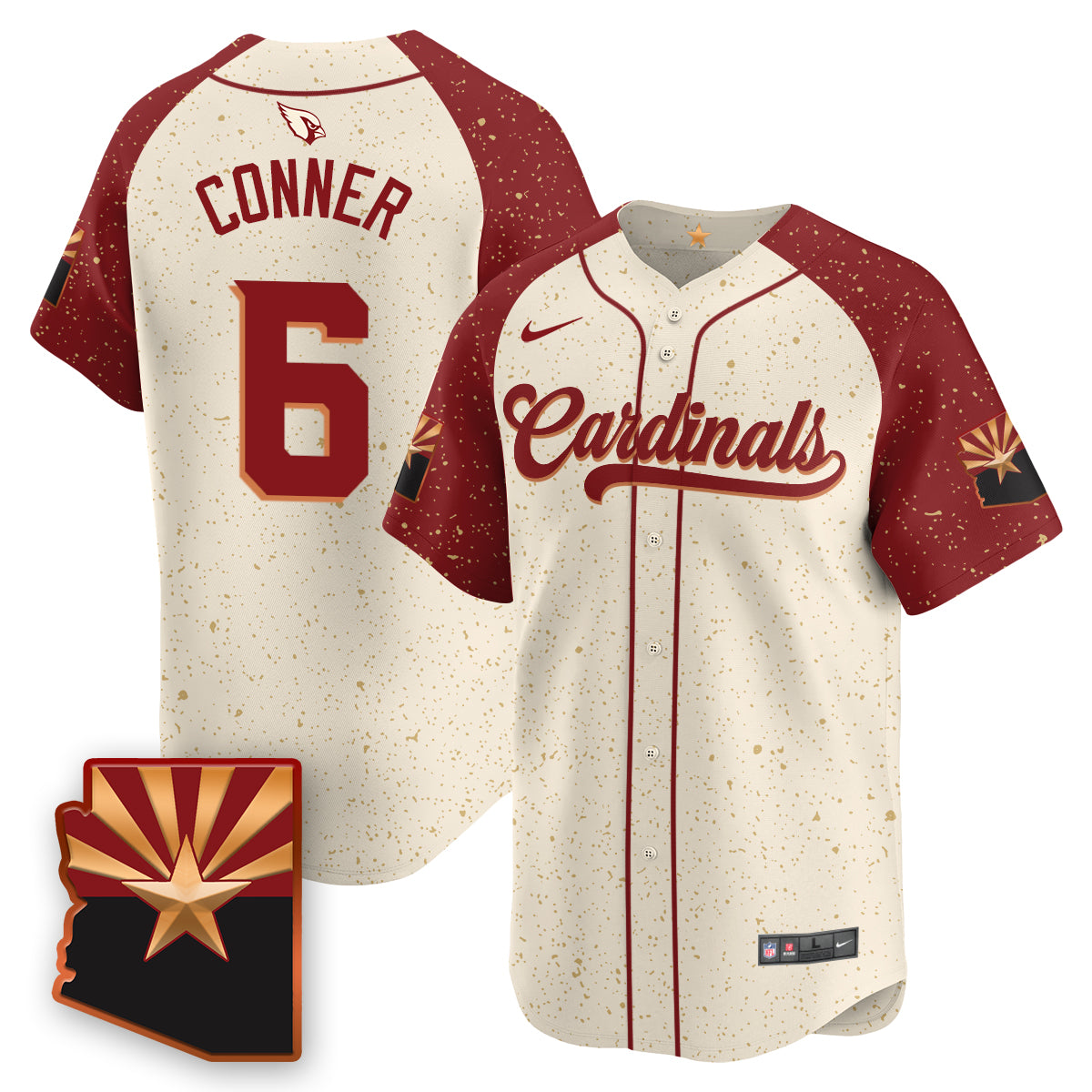 Arizona Cardinals Rivalry Series Baseball Jersey - All Stitched