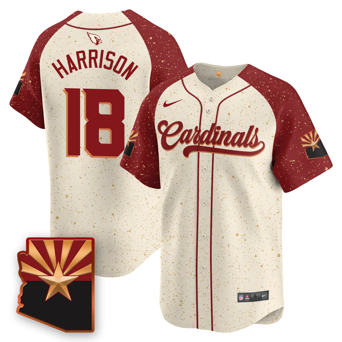Arizona Cardinals Rivalry Series Baseball Jersey - All Stitched