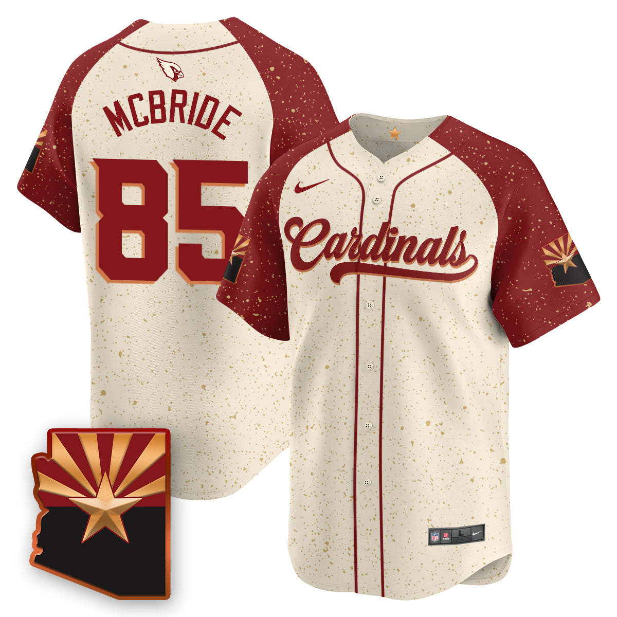 Arizona Cardinals Rivalry Series Baseball Jersey - All Stitched