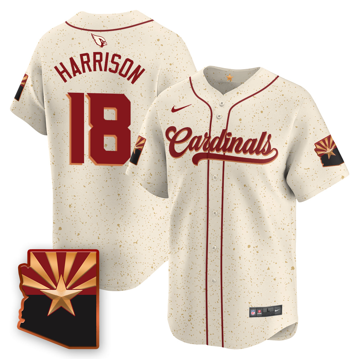 Arizona Cardinals Rivalry Series Baseball Jersey - All Stitched