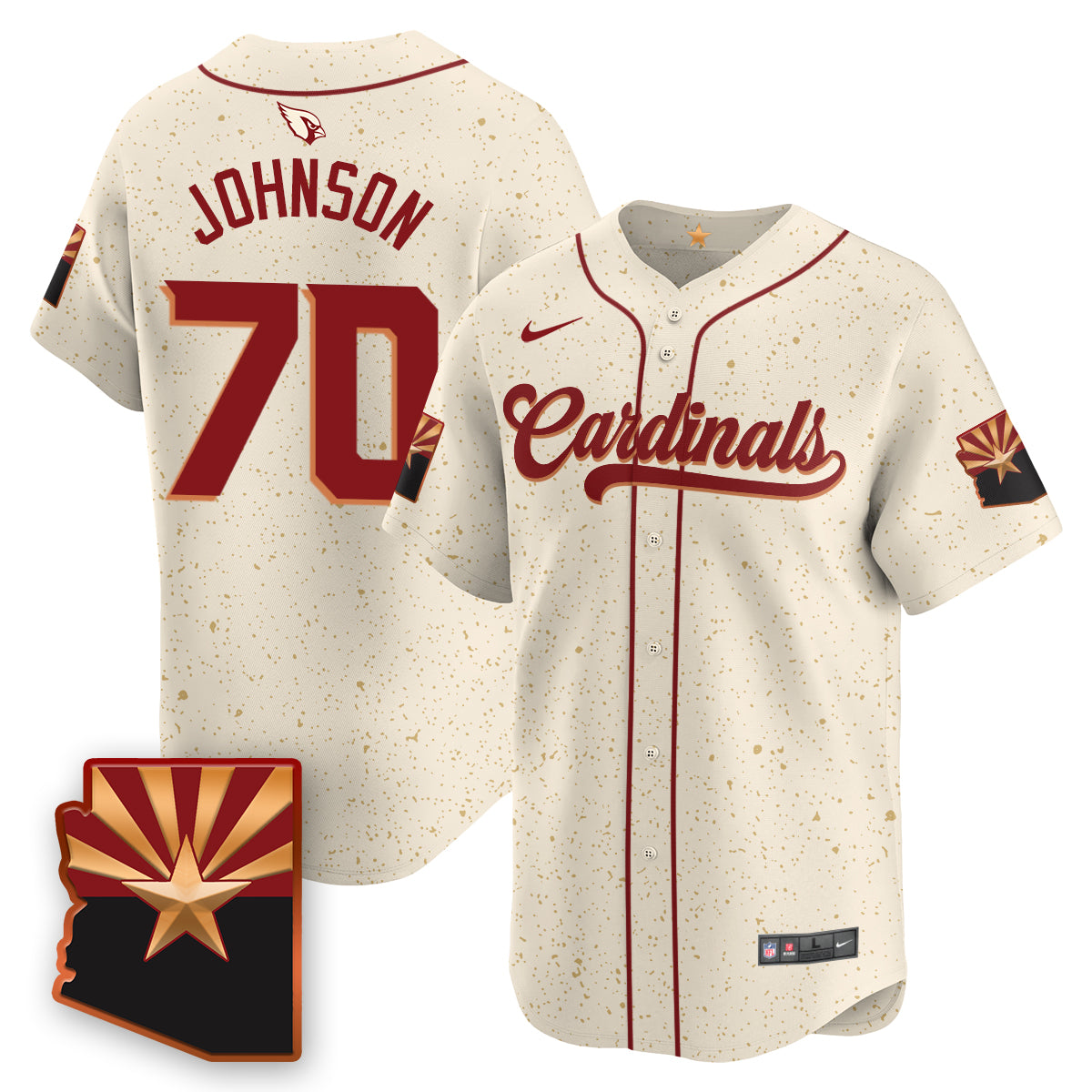 Arizona Cardinals Rivalry Series Baseball Jersey - All Stitched
