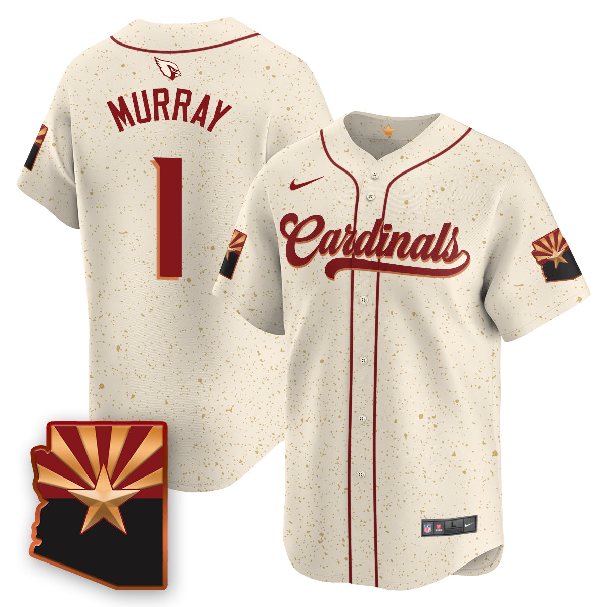 Arizona Cardinals Rivalry Series Baseball Jersey - All Stitched
