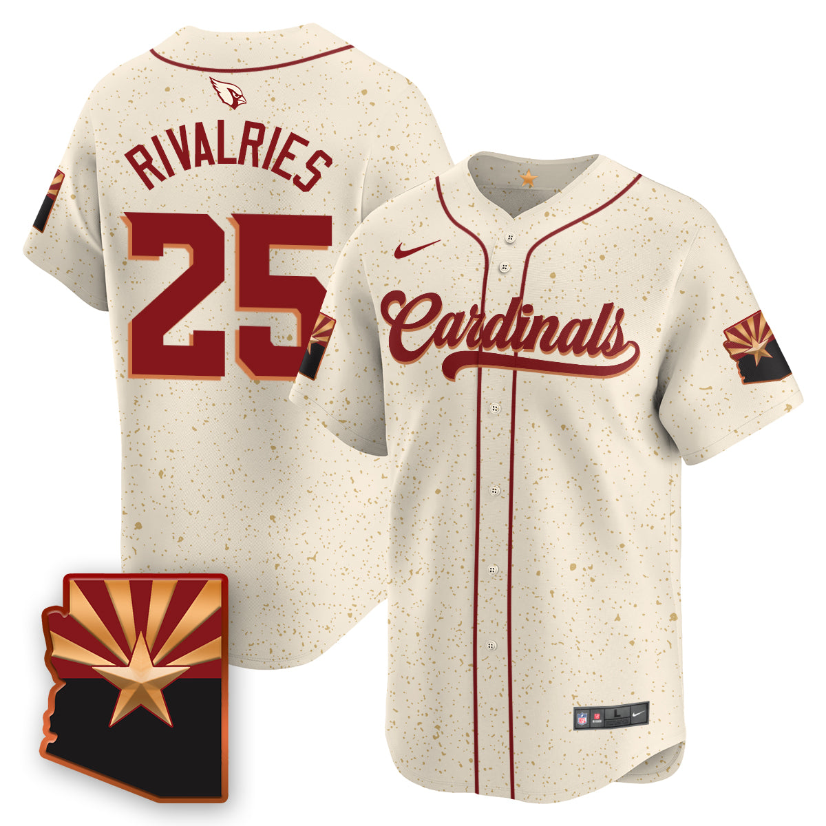 Arizona Cardinals Rivalry Series Baseball Jersey - All Stitched