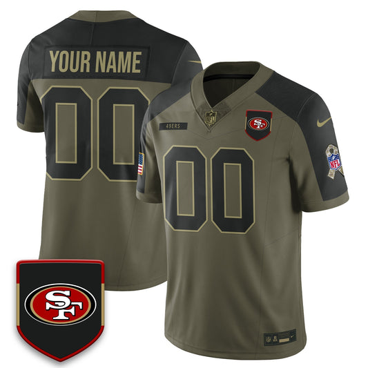SF 2025 Salute to Service Limited Custom Jersey - All Stitched