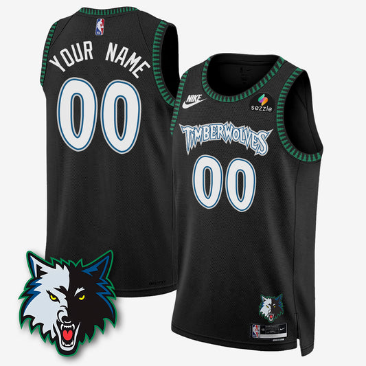 Minnesota Timberwolves "Black Trees" 25/26 Classic Edition Custom Jersey - All Stitched