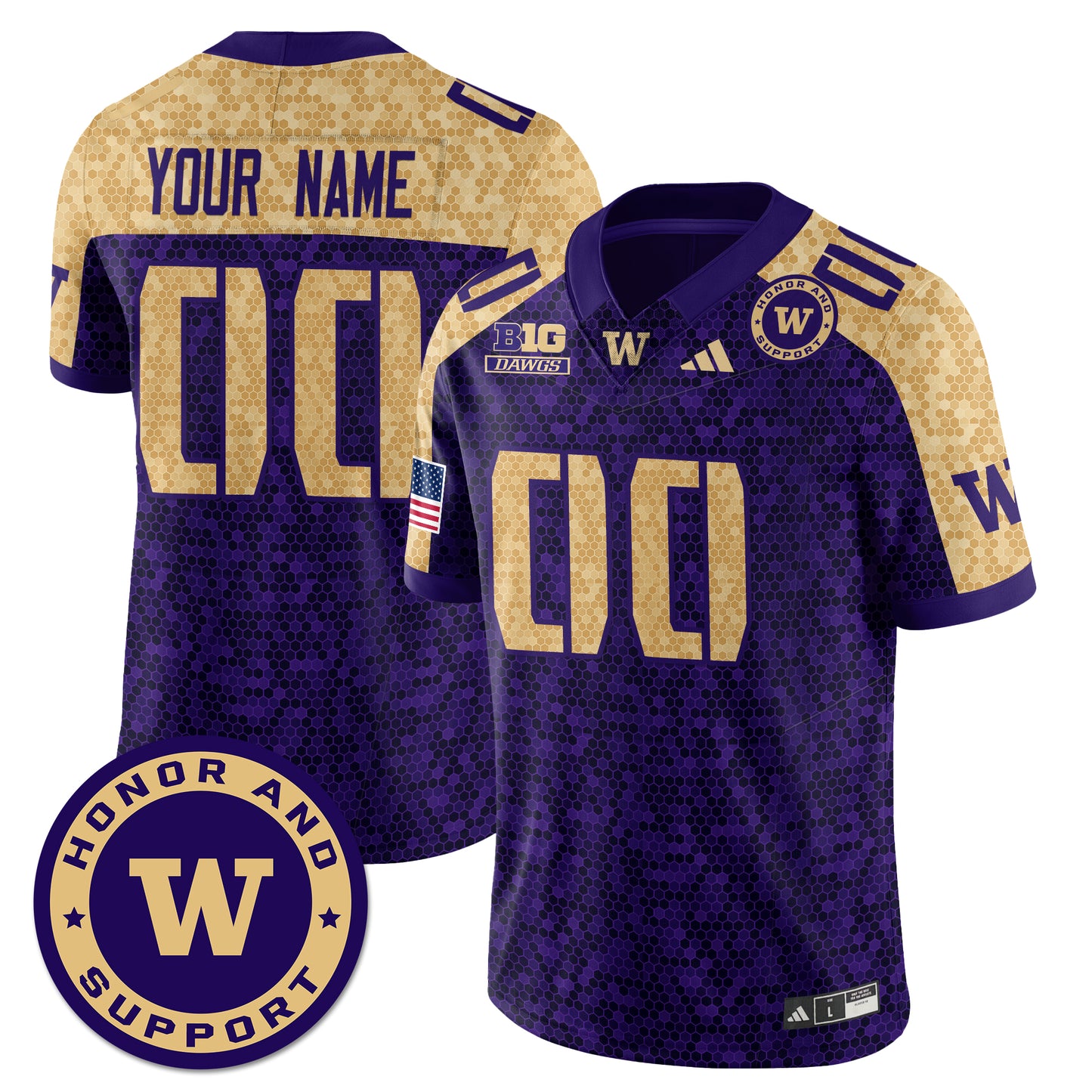 Washington Football Honor and Support Uniform - All Stitched