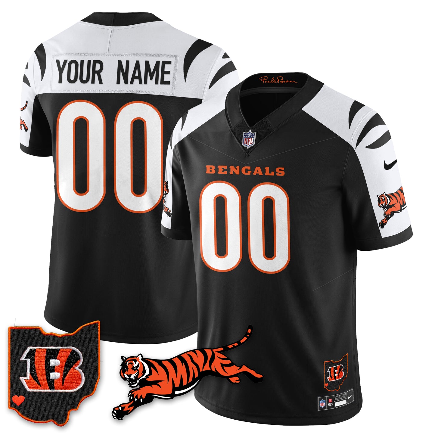 Cincinnati Bengals Vapor F.U.S.E. Limited Custom Jersey - All Stitched