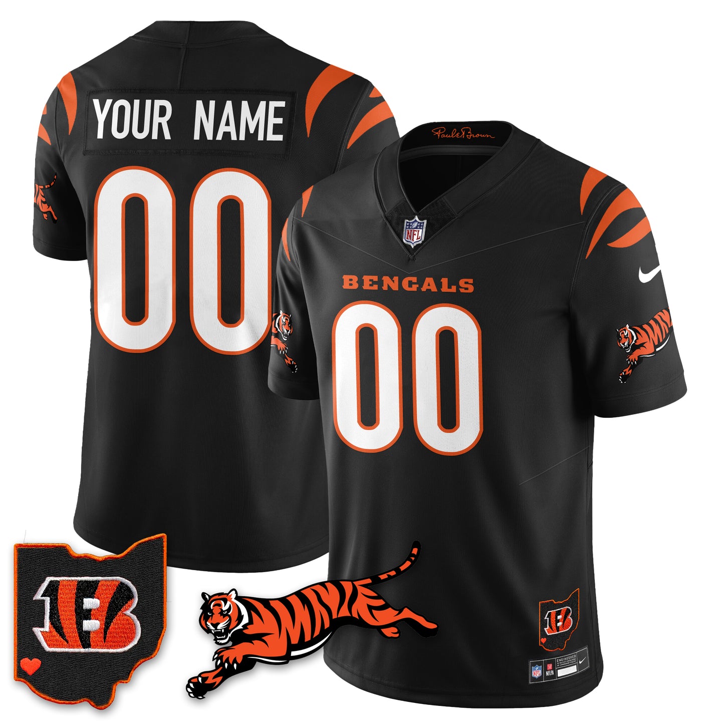 Cincinnati Bengals Vapor F.U.S.E. Limited Custom Jersey - All Stitched