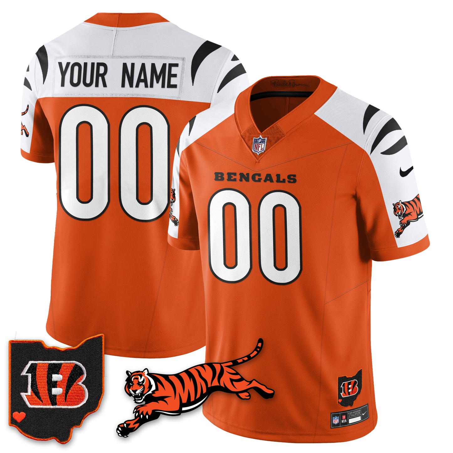 Cincinnati Bengals Vapor F.U.S.E. Limited Custom Jersey - All Stitched